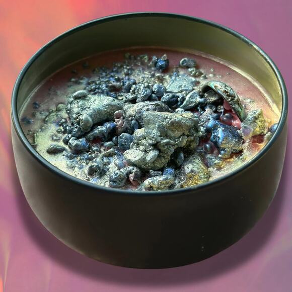 Midsomer Queen Luxury Wickless Candle: Orange Apricot & Rose Petals Scent - Picture 3 of 10